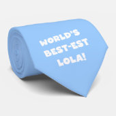 世界のベスト米国東部標準時刻Lolaの白黒Tシャツ ネクタイ (ロール)