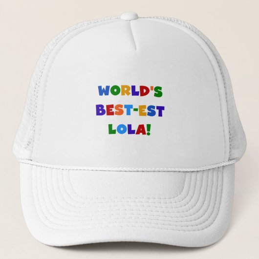 世界のベスト米国東部標準時刻LolaのTシャツおよびギフト キャップ (正面)
