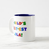 世界のベスト米国東部標準時刻LolaのTシャツおよびギフト ツートーンマグカップ (正面左)