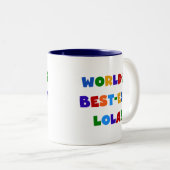 世界のベスト米国東部標準時刻LolaのTシャツおよびギフト ツートーンマグカップ (正面右)