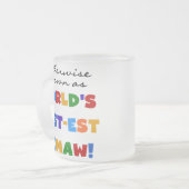 世界のベスト米国東部標準時刻Memawとしてさもなければ知られていて フロストグラスマグカップ (正面左)