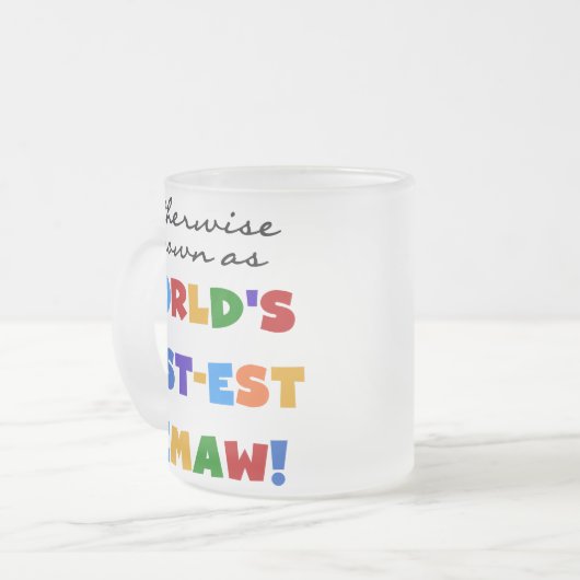 世界のベスト米国東部標準時刻Memawとしてさもなければ知られていて フロストグラスマグカップ (正面左)