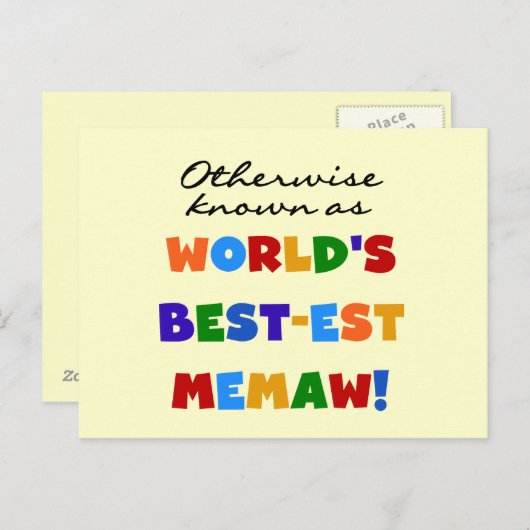 世界のベスト米国東部標準時刻Memawとしてさもなければ知られていて ポストカード (正面/裏面)