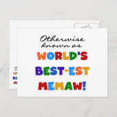 世界のベスト米国東部標準時刻Memawとしてさもなければ知られていて ポストカード (正面/裏面)