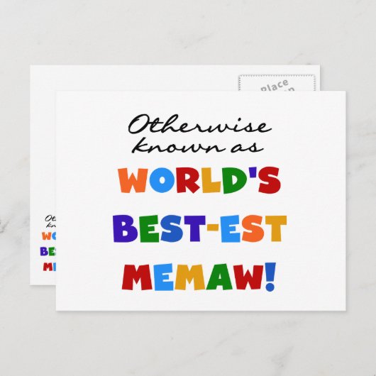 世界のベスト米国東部標準時刻Memawとしてさもなければ知られていて ポストカード (正面/裏面)