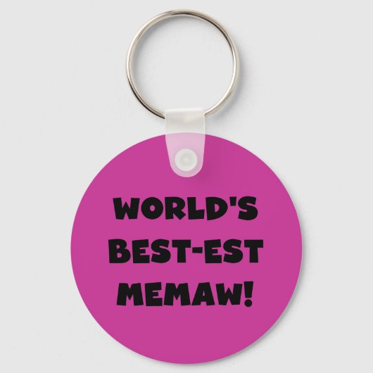 世界のベスト米国東部標準時刻Memawの白黒Tシャツ キーホルダー (正面)