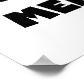 世界のベスト米国東部標準時刻Memawの白黒Tシャツ ポスター (角)