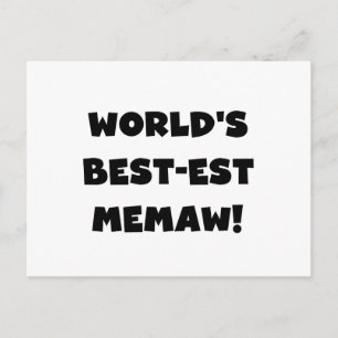 世界のベスト米国東部標準時刻Memawの白黒Tシャツ ポストカード
