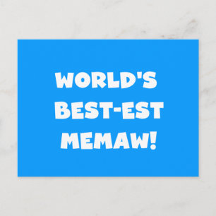 世界のベスト米国東部標準時刻Memawの白黒Tシャツ ポストカード