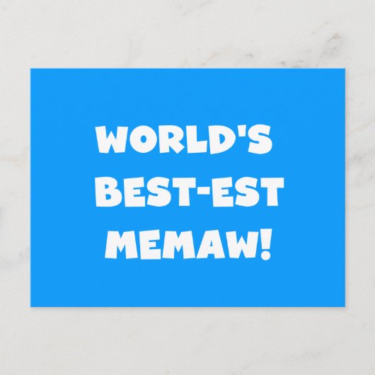 世界のベスト米国東部標準時刻Memawの白黒Tシャツ ポストカード (正面)