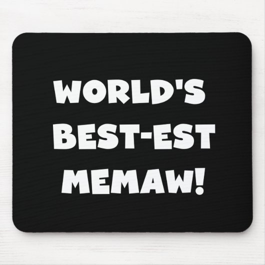 世界のベスト米国東部標準時刻Memawの白黒Tシャツ マウスパッド (正面)
