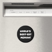 世界のベスト米国東部標準時刻Memawの白黒Tシャツ マグネット (インサイチュ (食洗機))