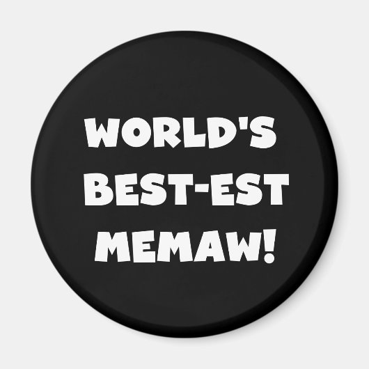世界のベスト米国東部標準時刻Memawの白黒Tシャツ マグネット (正面)