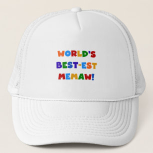 世界のベスト米国東部標準時刻Memaw明るい色のTシャツ キャップ