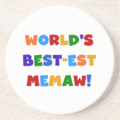 世界のベスト米国東部標準時刻Memaw明るい色のTシャツ コースター (正面)