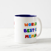 世界のベスト米国東部標準時刻Memaw明るい色のTシャツ ツートーンマグカップ (正面右)