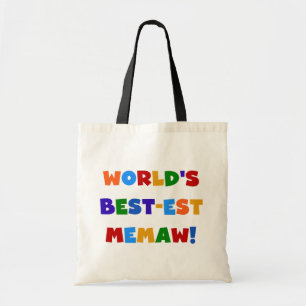 世界のベスト米国東部標準時刻Memaw明るい色のTシャツ トートバッグ
