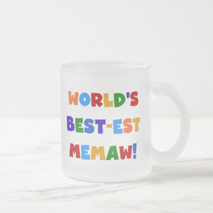 世界のベスト米国東部標準時刻Memaw明るい色のTシャツ フロストグラスマグカップ