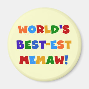 世界のベスト米国東部標準時刻Memaw明るい色のTシャツ マグネット