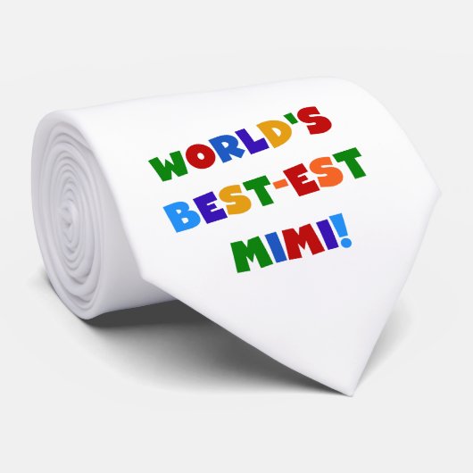 世界のベスト米国東部標準時刻Mimi明るい色のTシャツのギフト ネクタイ (ロール)