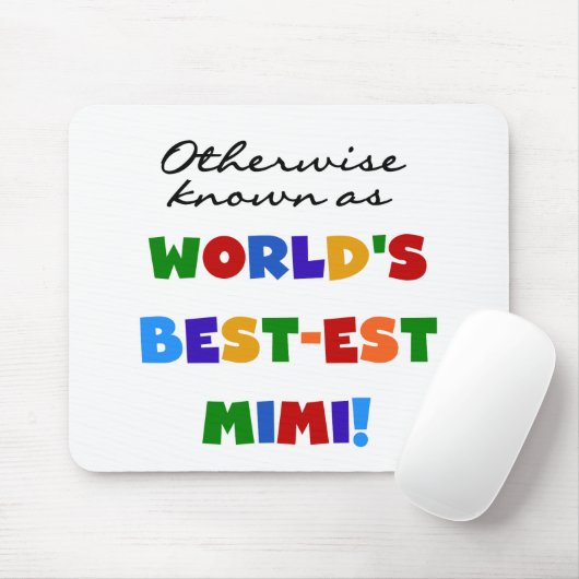 世界のベスト米国東部標準時刻Mimi明るい色のTシャツのギフト マウスパッド (マウス)