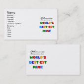 世界のベスト米国東部標準時刻Mimi明るい色のTシャツのギフト 名刺 (正面/裏面)