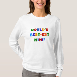 世界のベスト米国東部標準時刻Mimi明るい色のTシャツのギフト Tシャツ