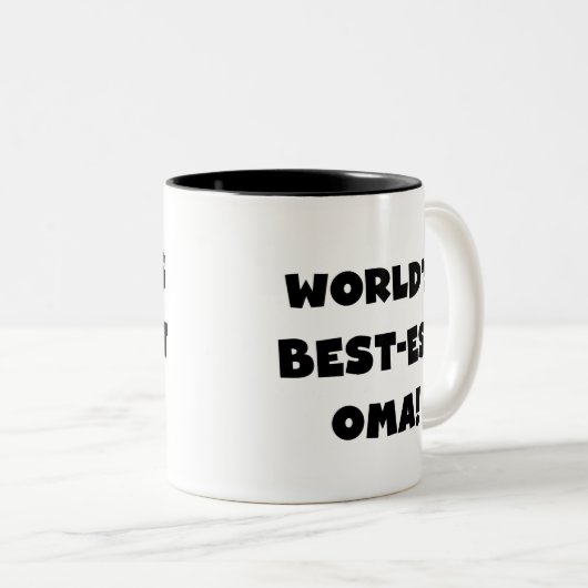 世界のベスト米国東部標準時刻Omaの黒くか白いギフト ツートーンマグカップ (正面右)