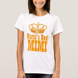 世界のベストMIMIのヴィンテージの金ゴールドの王冠V016 Tシャツ