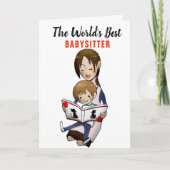 世界のベビシッ最高のター サンキューカード (正面)