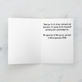 世界のベビシッ最高のター サンキューカード (内部)