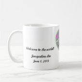 世界のベビーガールラトルへようこそカスタマイズ コーヒーマグカップ (左)