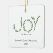 世界のベビー初めてのクリスマス セラミックオーナメント (左)