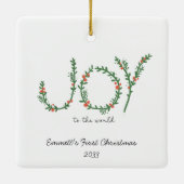 世界のベビー初めてのクリスマス セラミックオーナメント (裏面)