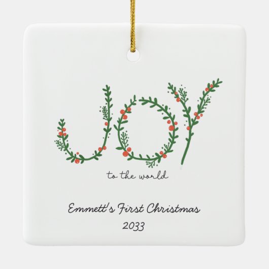 世界のベビー初めてのクリスマス セラミックオーナメント (裏面)