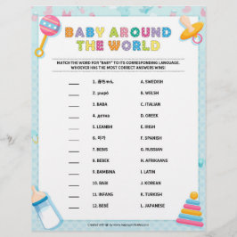 世界のベビー[ベビーの基本ブルー] レターヘッド