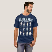 世界のペンギン – 南極鳥種 Tシャツ (正面フル)