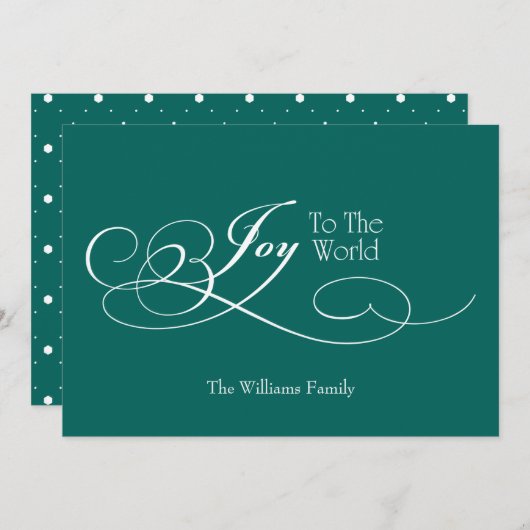 世界のホリデーカードに喜びを書き込む シーズンカード (正面/裏面)