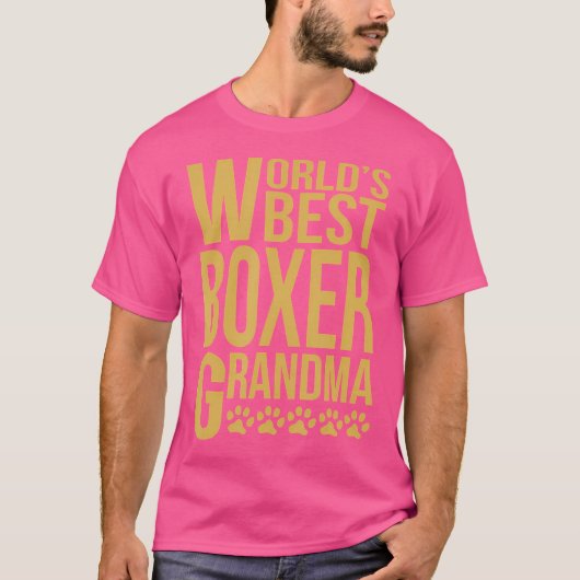 世界のボクサー最高のおばあちゃん Tシャツ (正面)