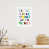 世界のポスターで見たい変化になろう ポスター (キッチン)