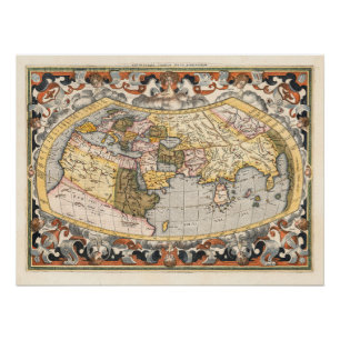 世界のポスターのジェラード・メルカトルの地図 ポスター