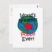 世界のポピもっとも偉大ーハート ポストカード (正面/裏面)