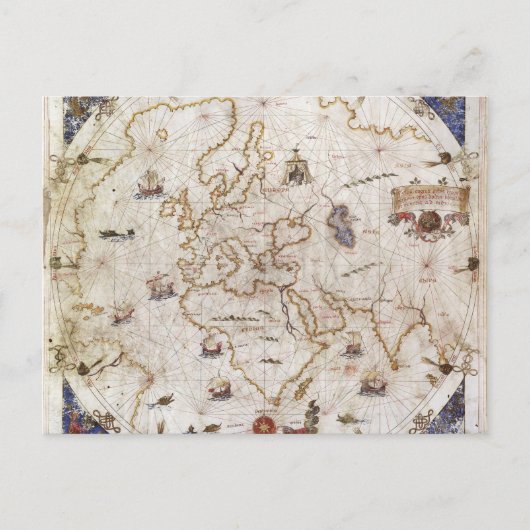 世界のポルノラン図 | 1519 ポストカード (正面)