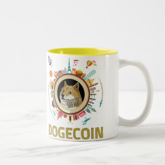 世界のマグのまわりのDogecoin ツートーンマグカップ