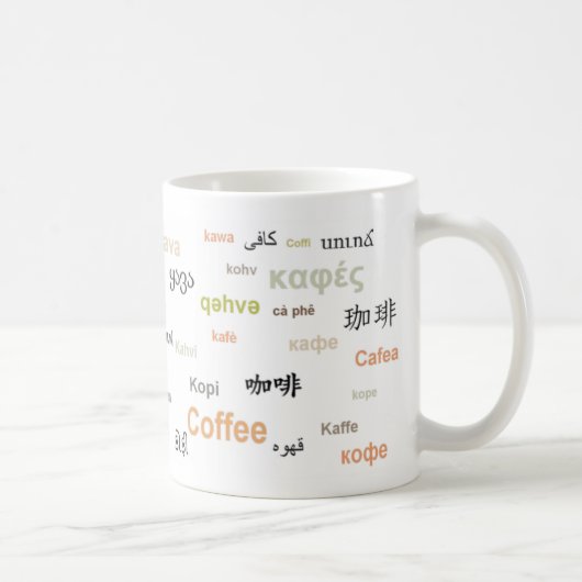 世界のマグのコーヒー(オレンジ秋色で) コーヒーマグカップ (右)