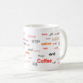 世界のマグのコーヒー(赤で) コーヒーマグカップ (正面右)