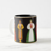 世界のマグのM004女性 ツートーンマグカップ (正面左)