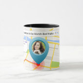 世界のマザーコーヒ最高のーの地図 マグカップ (中央)
