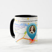 世界のマザーコーヒ最高のーの地図 マグカップ (正面左)