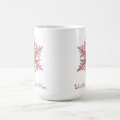 世界のマママバーグンディ最高のスノーフレーク コーヒーマグカップ (中央)